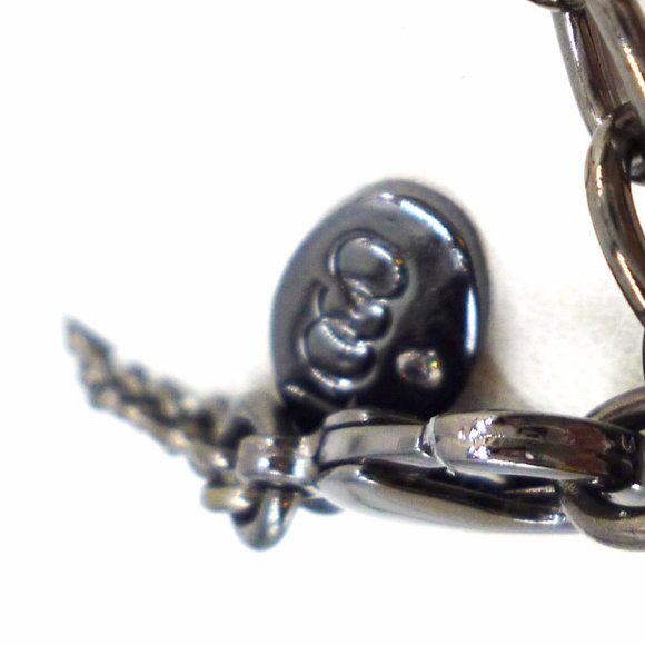 LOGO Necklace by Lori Goldstein Garnet Red, Aurora Borealis & Gunmetal 21" NWOT - Picture 5 of 5